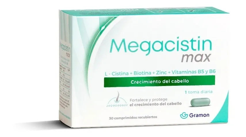 Megacistín Max Fortalecedor Capilar x 30 Comprimidos - Crecimiento y Anticaída