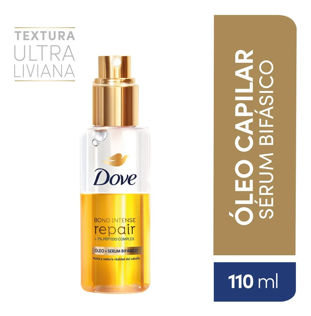 Óleo + Sérum Bifásico Dove Bond Intense Repair 110ml - Reparación Profunda y Brillo
