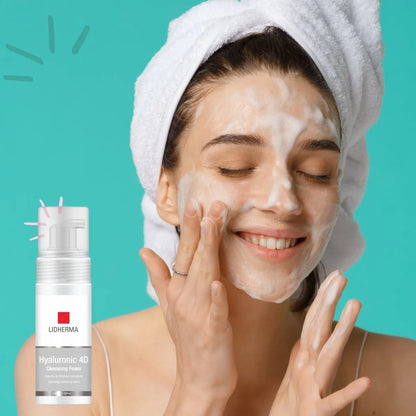 Lidherma Hyaluronic 4D Cleansing Foam - Espuma de Limpieza Facial Hidratante 145ml