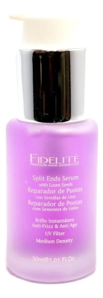 Reparador De Puntas Fidelité Semillas De Lino 30ml - Brillo Instantáneo Antifrizz