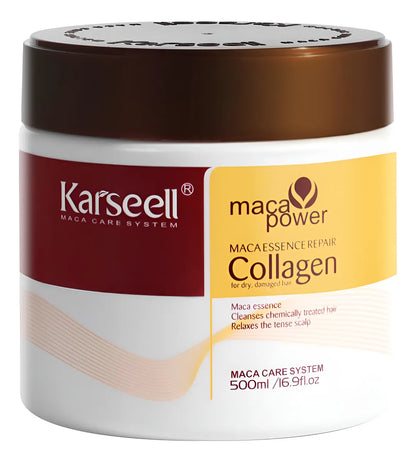 Mascarilla Capilar Karseell Maca Power Collagen 500ml - Tratamiento Reparador Profundo