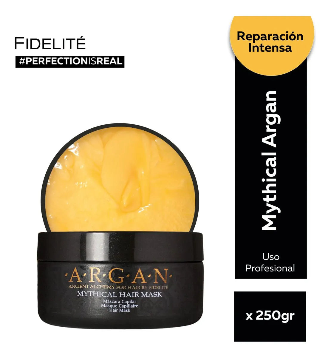 Máscara Fidelité Argán Mythical Nutrición Intensa 250g - Reparación Profesional