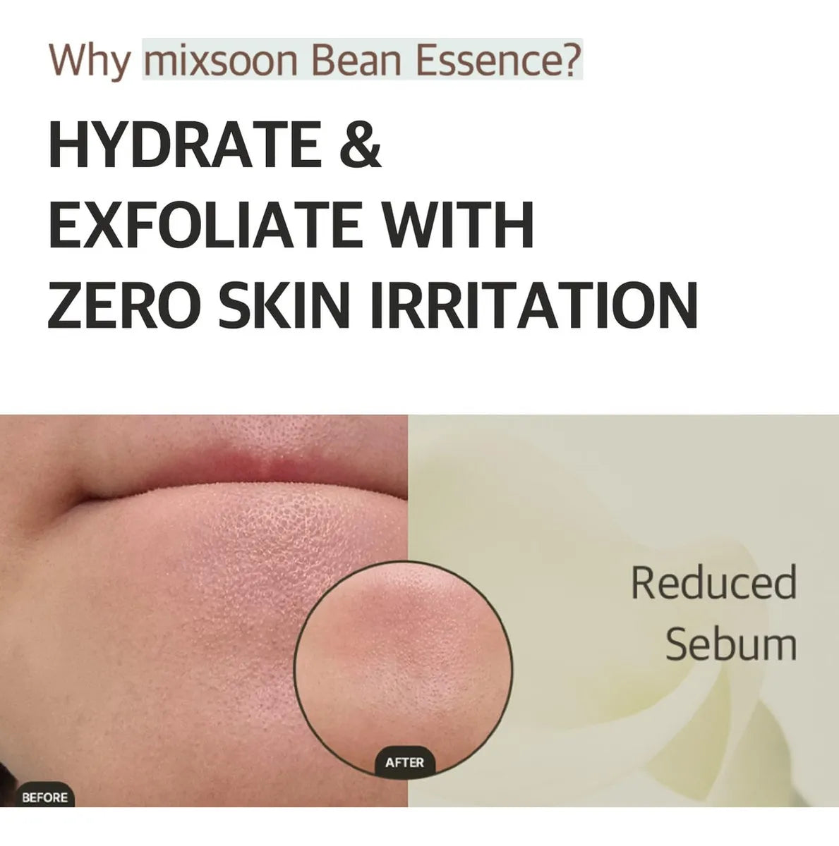 Mixsoon Bean Essence - Esencia Facial Hidratante y Exfoliante de Soja Fermentada 50ml