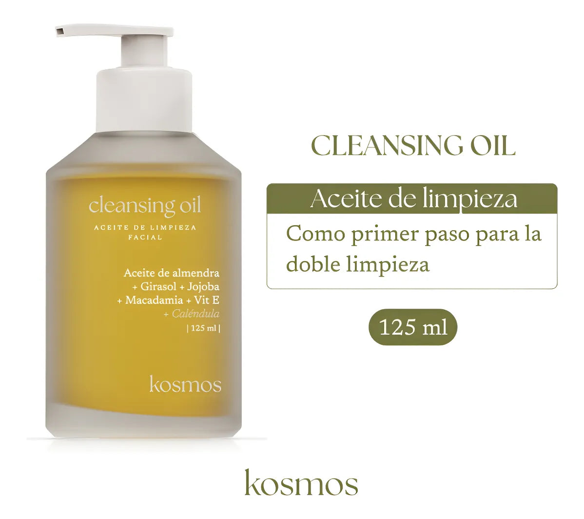 Kosmos Cleansing Oil - Aceite de Limpieza Facial Desmaquillante 125ml