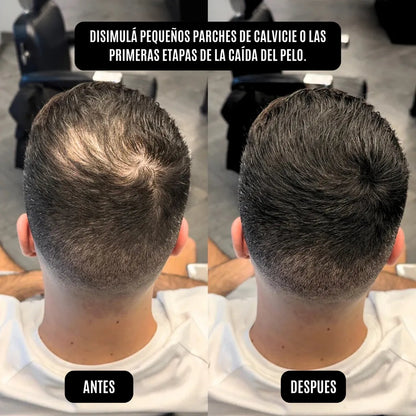 Polvo Capilar HairGo Negro 4g - Rellenador Premium Resistente al Agua y Sudor