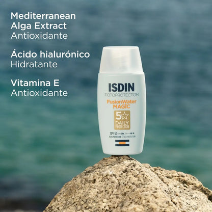 ISDIN Fotoprotector Fusion Water Magic SPF 50 - Protector Solar Facial Ultra Ligero 50ml