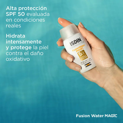 ISDIN Fotoprotector Fusion Water Magic SPF 50 - Protector Solar Facial Ultra Ligero 50ml