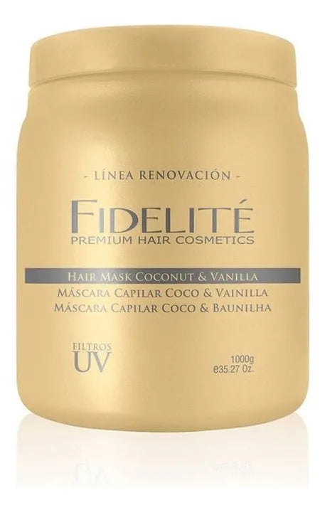 Kit 3 Máscaras Fidelité 1kg C/u - Argán, Coco y Keratina - Nutrición y Reparación