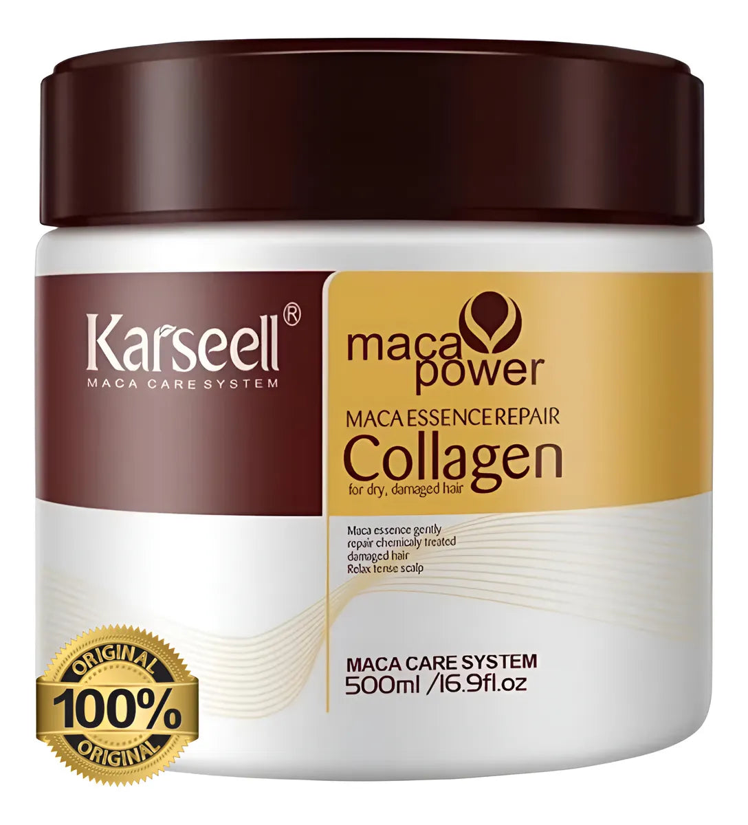 Karseell Collagen Máscara Capilar con Colágeno 500ml - Restauración Profunda 100% Original