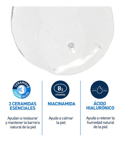 CeraVe Foaming Facial Cleanser - Gel Limpiador Espumoso para Piel Normal a Grasa 473ml