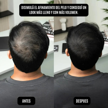 Polvo Capilar HairGo Negro 4g - Rellenador Premium Resistente al Agua y Sudor