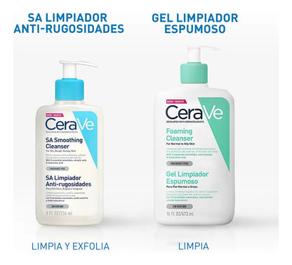 CeraVe Foaming Facial Cleanser - Gel Limpiador Espumoso para Piel Normal a Grasa 473ml