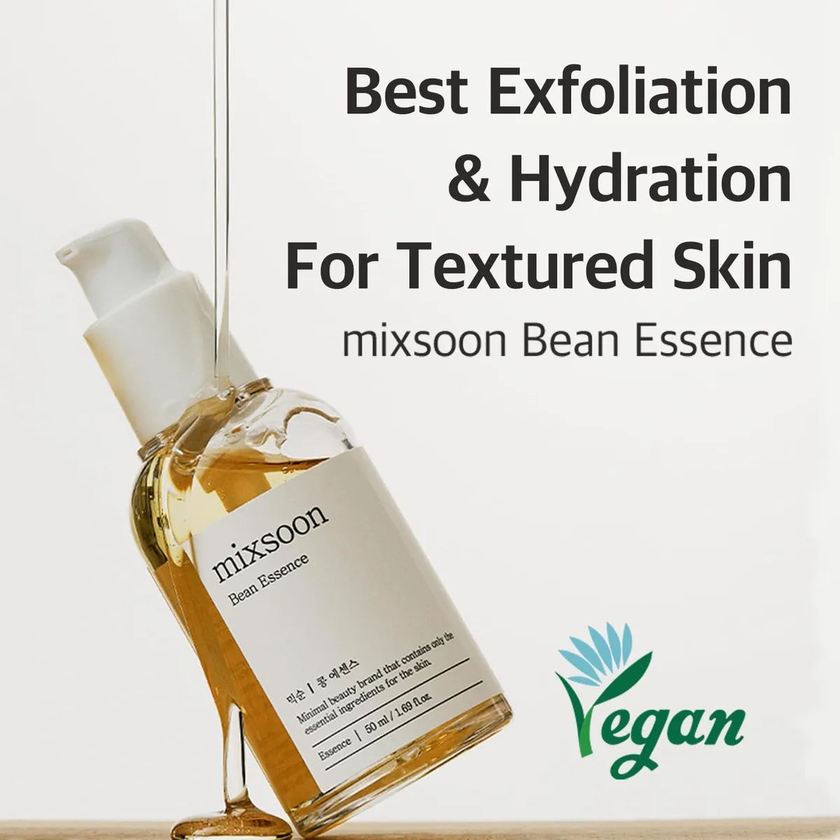 Mixsoon Bean Essence - Esencia Facial Hidratante y Exfoliante de Soja Fermentada 50ml