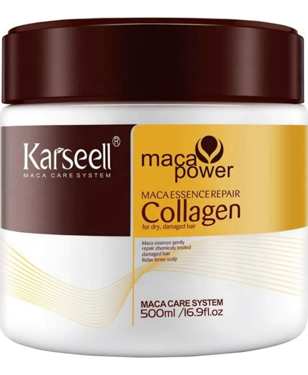 Mascarilla Capilar Karseell Maca Power Collagen 500ml - Tratamiento Reparador Profundo