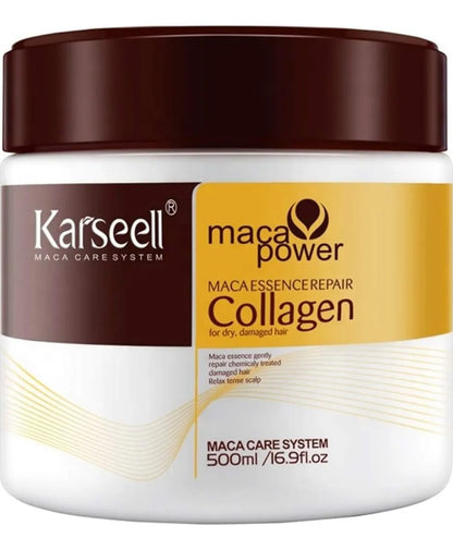 Mascarilla Capilar Karseell Maca Power Collagen 500ml - Tratamiento Reparador Profundo