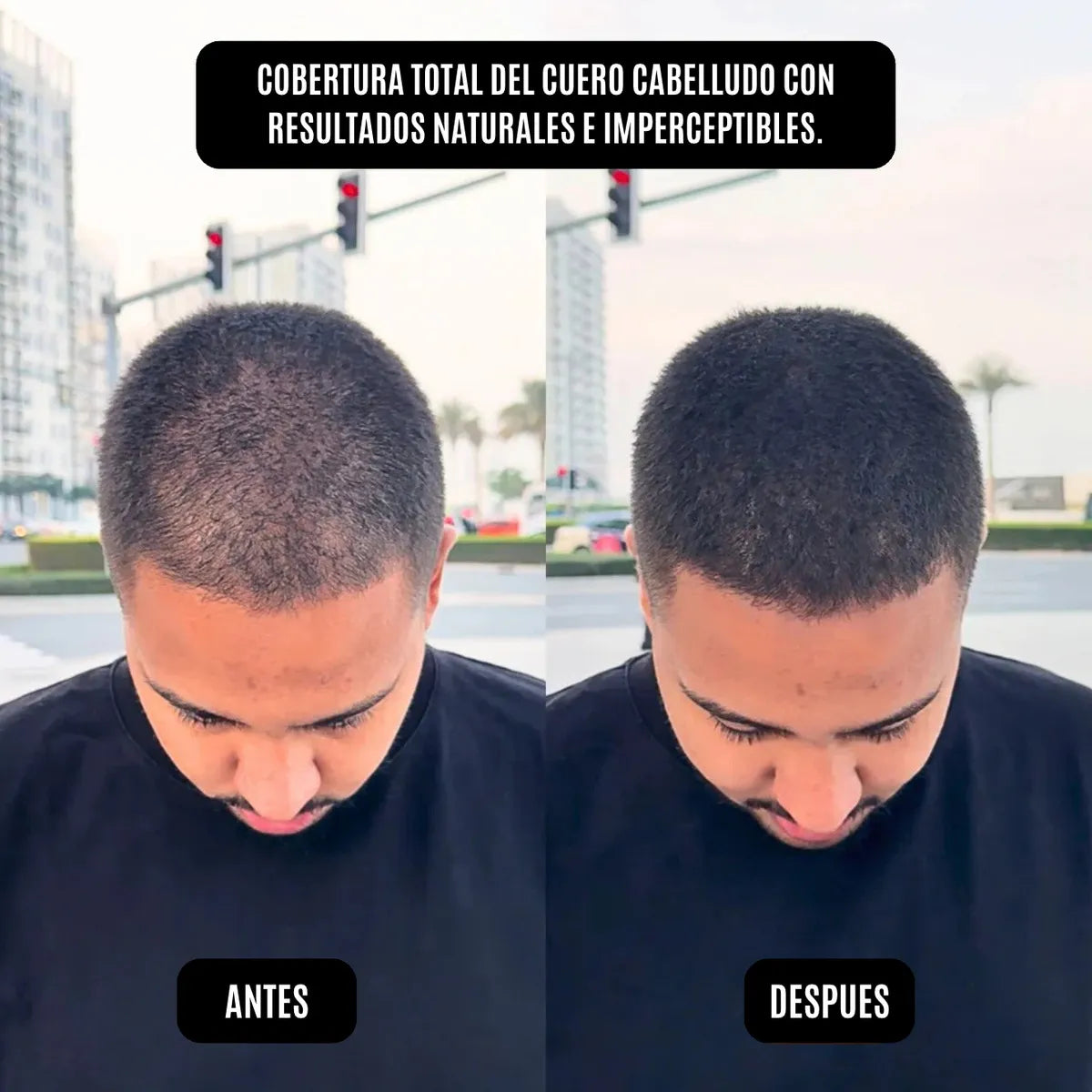 Polvo Capilar HairGo Negro 4g - Rellenador Premium Resistente al Agua y Sudor