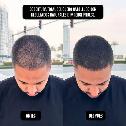 Polvo Capilar HairGo Negro 4g - Rellenador Premium Resistente al Agua y Sudor
